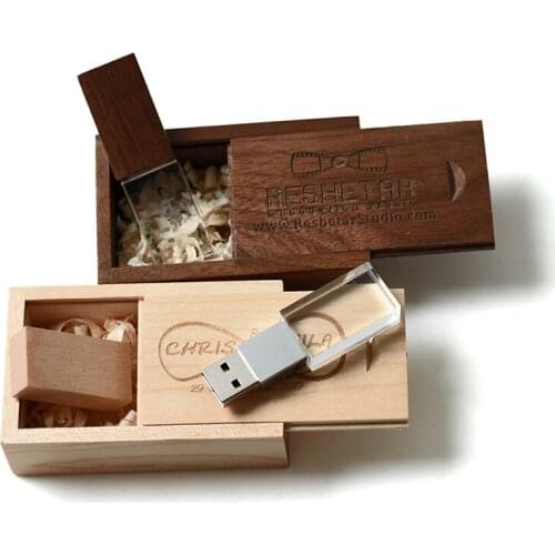 JASTER Crystal usb with box 2.0 memory flash stick pen drive (wedding, birthday party gifts)