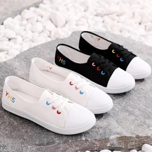 Womens Sneakers Fashion Womens Vulcanized Shoes Sneakers Lace-up Flat Womens Shoes Oversized Shoes Walking Women