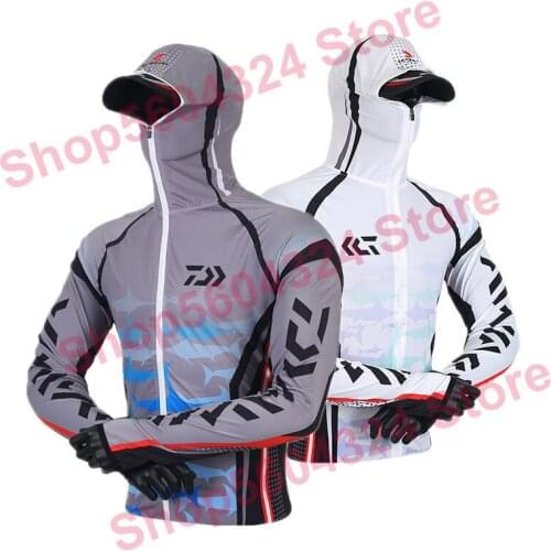 2020 Summer Daiwa Dawa Outdoor Fishing Sunscreen Fishing Shirt Breathable Ice Silk Mosquito Long Sleeveselectric Motorcycle Data