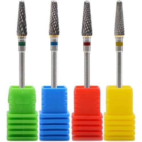 MAOHANG 1pc New Carbide tungsten steel cutter nail art drill bit apparatus for hardware manicure machine removel gel varnish