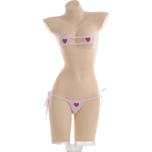 Micro Bikini Mini Swimwear Japanese-style GIRLS Extra Small Bikini Set Lace-up Embroidered Sexy Bikini Set