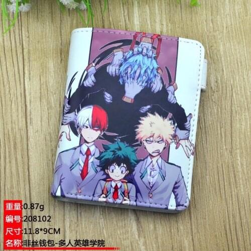 My Hero Academia Anime Men Leather Short Wallet Ryuoh no Oshigoto Women Card Holder Button Purse
