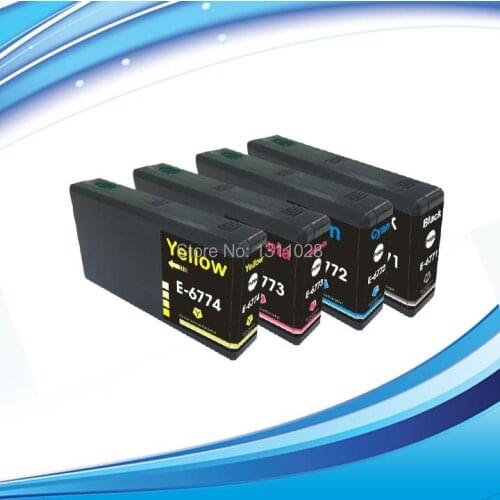 INK WAY T6761 4 Pack Ink Set for T6761T6762 T6763 T6764 for WP-4010/4023/4090/4520/4533/4590 WorkForce Pro WP-4020/4530/4540