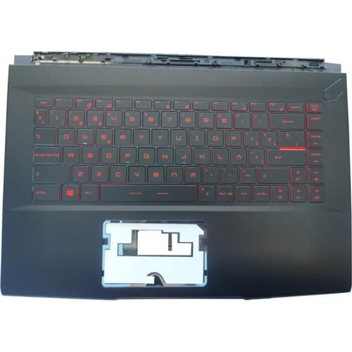 New Laptop Spanish Keyboard with Palmrest Upper Cover for MSI GF65 16W1 GF65VR SP Keyboard with Backlit