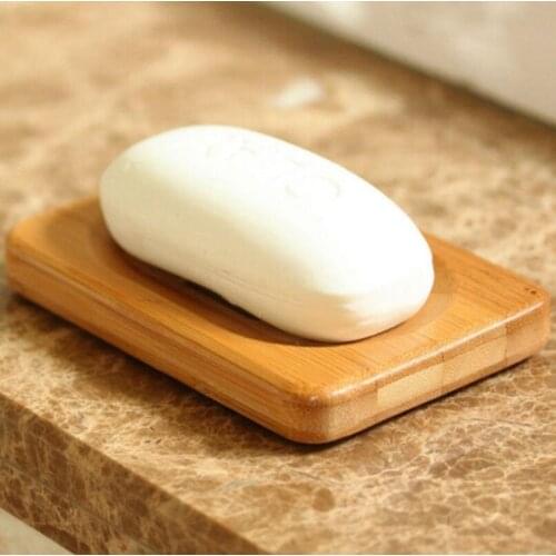 New arrival Natural Bamboo Wood Soap Dish Storage Holder Bath Shower Plate Bathroom LX5971