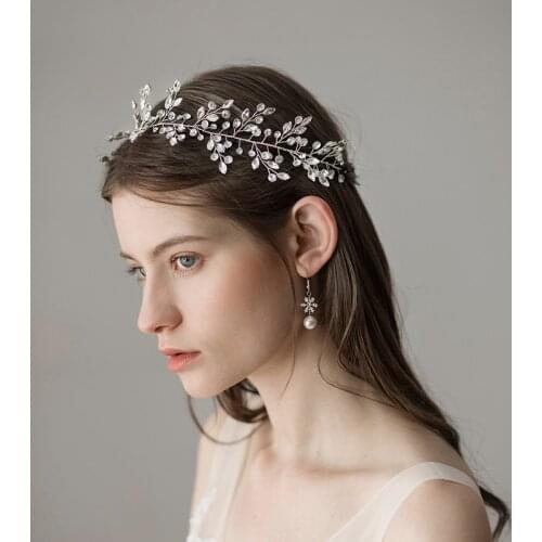 O341 Shiny bridal hair accessories crystal glass diamond bridal headpiece hairband for wedding