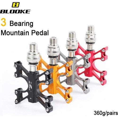 BLOOKE Aluminum Alloy MTB Pedal 3 Palin Sealed Bearing Suitable for Mountain Bike Folding Bike Road Bike