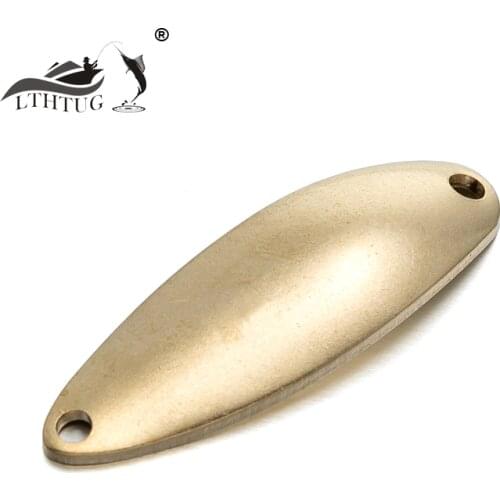 LTHTUG PURE 3.5g 35mm Arealure Pesca Copper Unpainted Trout Spoon Bait Blank Stream Metal Fishing Lure DIY Spoon For Perch Trout