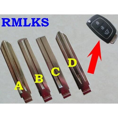 RMLKS New Uncut Remote Flip Key Replacement Blade Blank Switchblade Fit For Hyundai