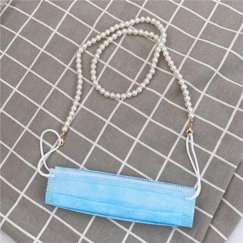 Luxury Handmade Pearl Beads Mask Chain Anti-Drop Mask Lanyard Multi-Purpose Necklace Fashion Jewelry