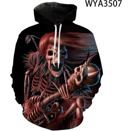 New Hoodies Men Women Children Horror Sweatshirts 3D Printed Pullover Streetwear Fashion Casual Boy Girl Pullover Hooded Jacket