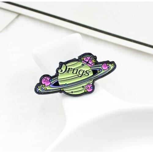Cosmic planet drug planet brooch solar system planet earth saturn moon mars motion orbit badge dedicated to astronomy fans