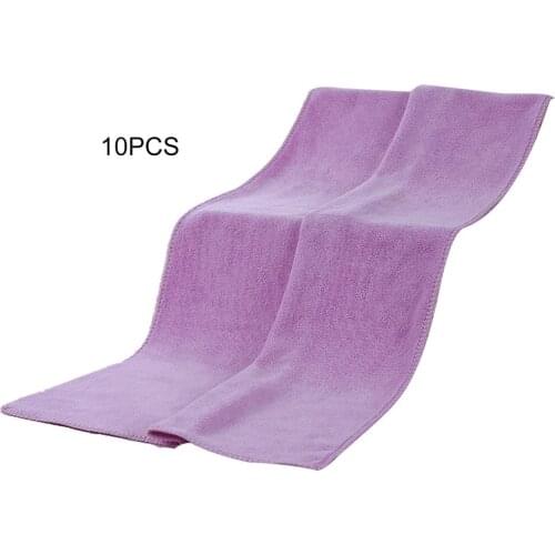 10Pcs Microfiber Absorbent Beauty Towel Thickening Absorbent Towel Beauty Dry Hair Towel Car Wash Towel