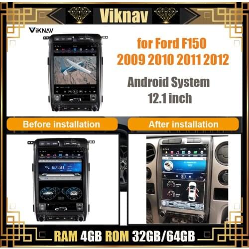 13 inch vertical screen DVD multimedia stereo player For FORD F150 2009 2010 2011 2012 GPS navigation support carplay