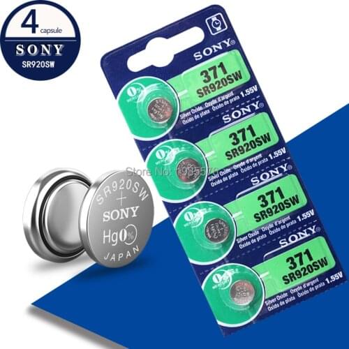 4pcs FOR SONY 45mAh AG6 371 SR920SW LR920 171 370 371 L921 LR69 SR920 SR69 1.55V Button Cell watch Coin Silver Oxide Battery