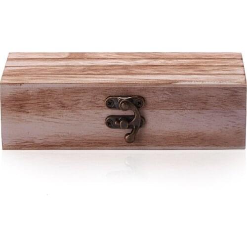 50 Set Retro Wooden Sunglasses Cases Wooden Boxes Vintage Gift Boxes Custom Logo for Free
