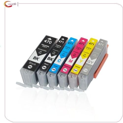 6Pack Compatible Inkjet Cartridge For Canon PGI-470 CLI-471 PIXMA MG5740/MG6840 Printer Ink PGI 470 CLI 471