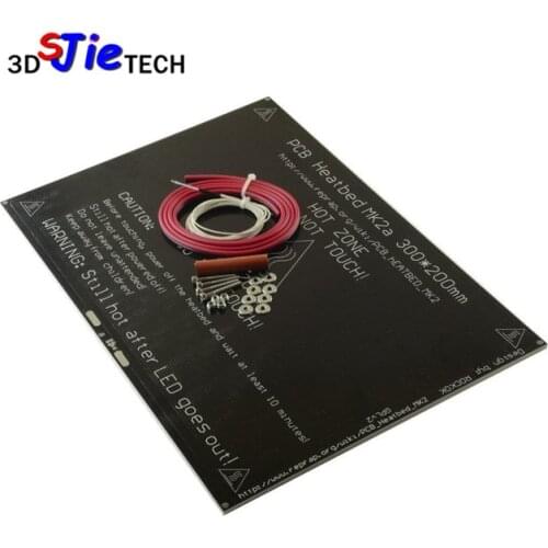 MK3 MK2A 300x200mm Aluminum Heated Bed, Hardware, Wiring, Thermistor Kit for Prusa i3 or other RepRap Upgrade 3D Printer