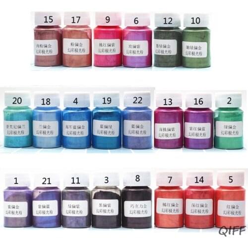 Aurora Pearl Pigment Powder Mica Pearlescent Colorants Resin Dye Jewelry Making