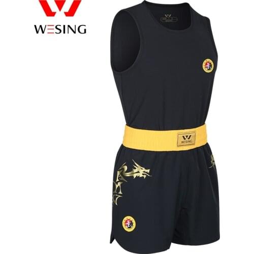 Wesing Dragon Kids Adults MMA Boxing Uniforms Muay Thai Shorts+Tops Martial Arts Outfits Set Boxer Fightwear Competition
