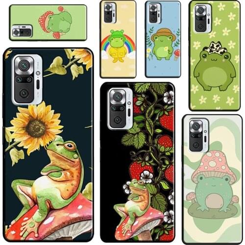 Cottagecore Frog Mushroom Aesthetic For Xiaomi Redmi Note 10 Pro Note 9 Pro 8T 9S Note 8 Pro Phone Case For Redmi 9 9C 9T 9A