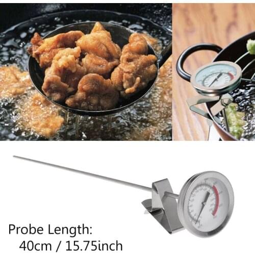 D08D Frying Oil Fryer Fries Fried Chicken BBQ Grill Thermometer 40cm Long Probe