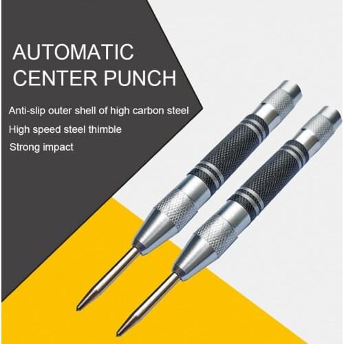 Carpentry Woodworking Tool Automatic Center Pin Punch Hole Machinists Wood Indentation Press Dent Loaded Marker Drill Bit Needle