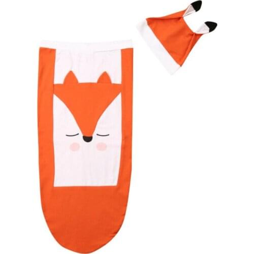 Baby Sleeping Bags 2PCS Infant Swaddle Muslin Blanket Newborn Baby Cartoon Wrap Swaddling Blanket