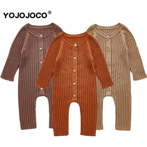 Newborn baby romper spring and autumn men and women baby long-sleeved knitted sweater one-piece romper baby romper jumpsuit