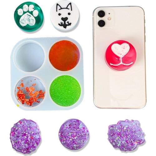 DIY Epoxy Mold 3 S mobile phone holder bottom support silicone resin mold creative handmade jewelry gift