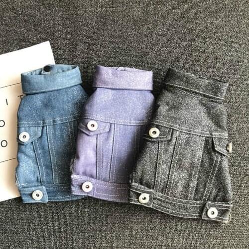 Dog Jean Jacket for Small Medium Dogs Fashion Chihuahua Denim Waistcoat French Bulldog Vest Coat Pets Clothes S-XXL Dropshipping