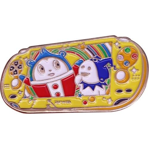 Persona 4 Teddie Kuma inspired Handheld Console Enamel Pin Game Console brooch P4A P4G Ted Mr. Bear Suit brooch