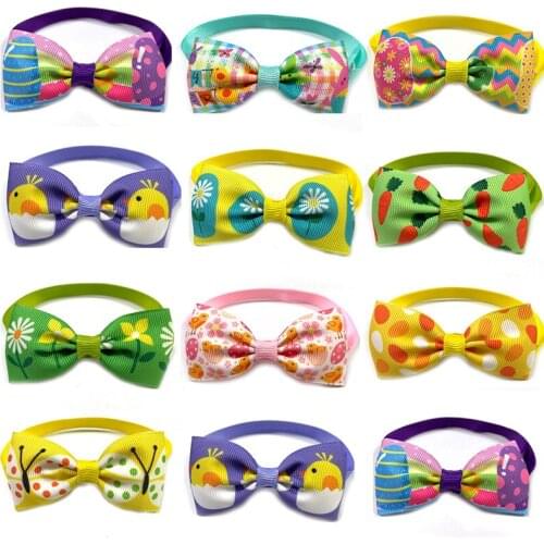 50/100pcs Cute Dog Bow Ties Easter Pet Dog Puppy Cat Bow Tie Small Dogs Cat Puppy Bowties Collar Spring Small Dog Accessories