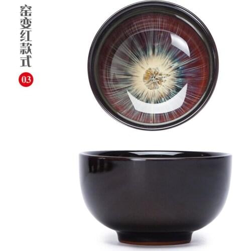 Shaped Ceramic Gold Sand Glaze Kiln Tea Cup Single Cup Kung Fu Tea Set Teacup Personal Tea Cup Master Cup Wholesale