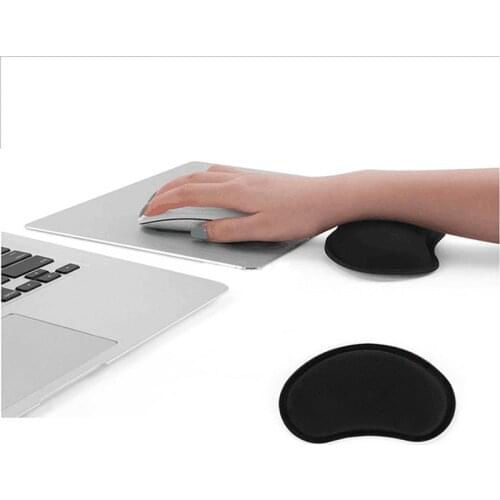 Black Memory Foam Mouse Pillow Wrist Rest Mouse Pad 135*80*25mm Wireless Massage Mat Keyboard