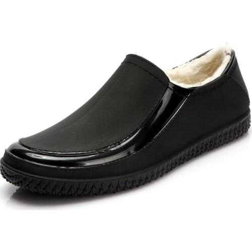 New Men Ankle Rain Boots Non-slip Waterproof Water Shoes Man Kitchen Work Shoes Mens Rubber overshoes Fall Fishing galoshes