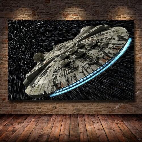 Star Wars Spaceship Wall Art Painting On Canvas Movie Posters Decorative Picture for Living Room Canvas Prints Wall Decor