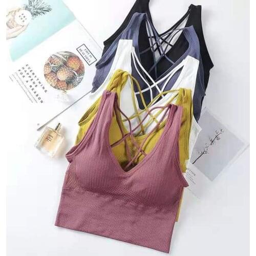 New Beauty Back Sports Bra Women Shockproof Sexy Breathable Athletic Fitness Running Gym Vest Tops Sportswear Crop Push up Top