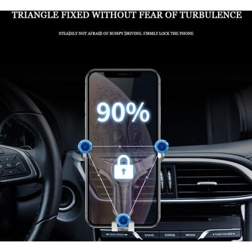 New aluminum alloy car mobile phone bracket car air outlet bracket gravity support LOGO gift customization