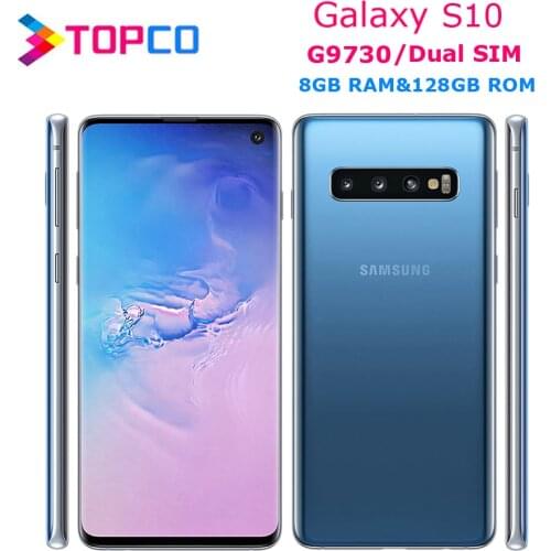 Samsung Galaxy S10 G9730 128GB Dual Sim Original Unlocked Mobile Phone Snapdragon 855 Octa Core 6.1" 16MP&12MP 8GB RAM NFC