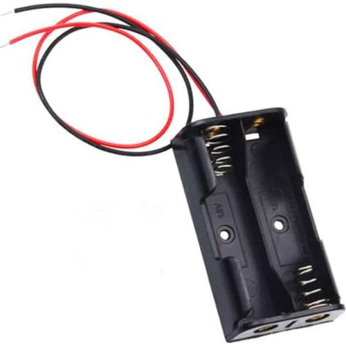 AA Size Battery Holder Plastic Case Storage Box With Lead Wire for 2 AA 1.5V battery