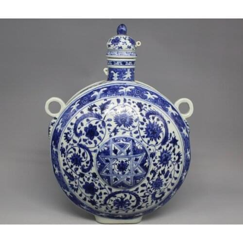 Rare MingDynasty(Yongle:14.3--1424) porcelain bottle,Hand-painted crafts,Decoration,collection & adornment,Free shipping