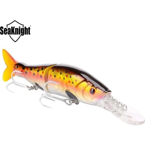 SeaKnight SK042 Minnow Fishing Lure 1PC 13.5g 10cm 0-1.2M Depth Floating 2 Sections Long Tongue Hard Bait with 2 Sharp Hooks