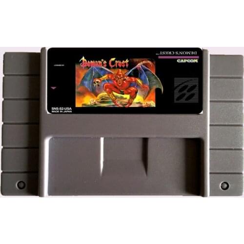 High Quality 16 Bit Demons Crest NTSC Big Gray Game Card For USA Version Game Player
