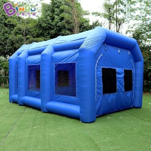 Custom Built 5.5X4X3 Meters Blue Inflatable Spray Booth Tent Toy BG-T0351