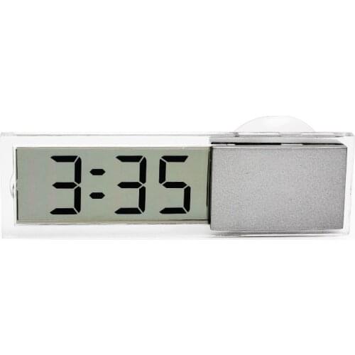 LCD Display Digital Electronic Clock With Sucker LED for All Cars Indoor Outdoor Home