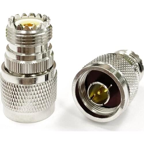 1PC N Male Plug to UHF Female Jack RF Coax Adapter convertor Straight Nickelplated NEW wholesale