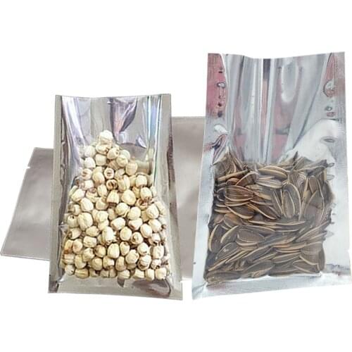 100pcs Heat Seal Food Storage Bags Aluminium Foil Kitchen Vacuum Sealer Pouches Food Grade For Nuts Cookie Candy BPA-Free