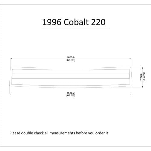 1996 Cobalt 220 Swim Platform Pad 1/4" 6mm Boat EVA Teak Decking