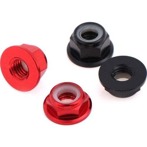 5Pcs M5 Aluminum Flange Nylon Nut Low Profile CW CCW Anti-Loose Insert lock For 2204 2205 2206 Brushless Motor RC QAV250 210